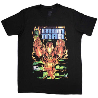 Marvel Comics Unisex T-Shirt: Iron Man Fist Comic Cover