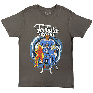 Marvel Comics T-Shirt: Fantastic Four Portrait (Charcoal Grey)
