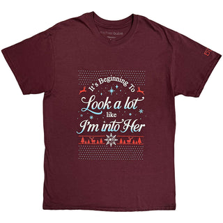 Michael Buble T-Shirt: Into Her (Maroon Red)