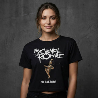 My Chemical Romance Ladies Crop Top: The Black Parade