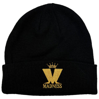 Madness Beanie Hat: Crown & M (Black)