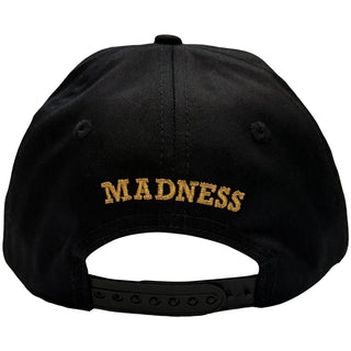 Madness Baseball Cap: Crown & M (Black) (Back Print)