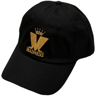 Madness Baseball Cap: Crown & M (Black) (Back Print)