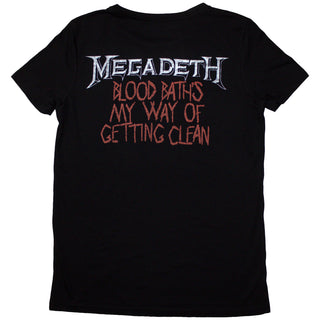 Megadeth Ladies T-Shirt: Black Friday (Black) (Back Print)