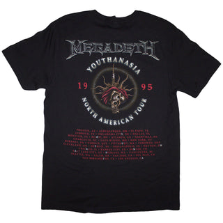 Megadeth Unisex T-Shirt: Youthanasia 1995 North American Tour (Black) (Back Print)