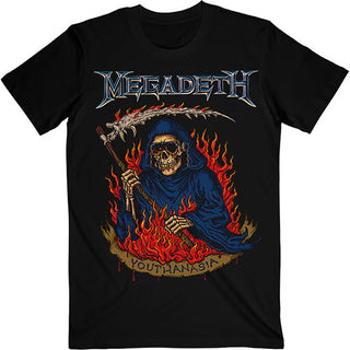Megadeth T-Shirt: Youthanasia Flames (Black)