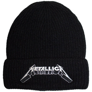 Metallica Beanie Hat: 3D Logo (Black)