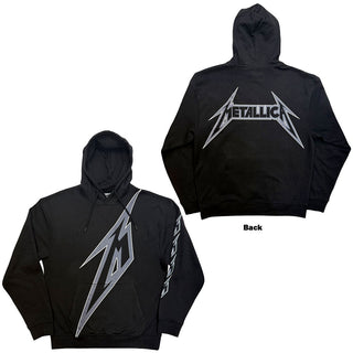 Metallica Pullover Hoodie: M Bolt (Black) (Back Print)