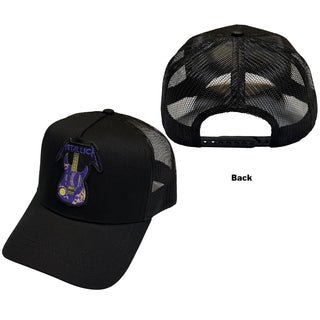 Metallica Mesh Back Cap: Kirk Purple Ouija Guitar (Black)