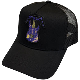Metallica Mesh Back Cap: Kirk Purple Ouija Guitar (Black)