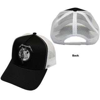 Metallica Mesh Back Cap: Justice Mono (Black & White)