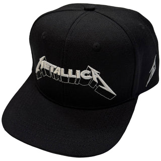 Metallica Snapback Cap: 3D & M Logos (Black)