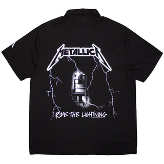 Metallica Casual Shirt: Ride The Lightning (Black) (Back & Sleeve Print)