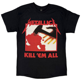 Metallica Unisex T-Shirt: Kill 'Em All Tracks (Black) (Back Print)
