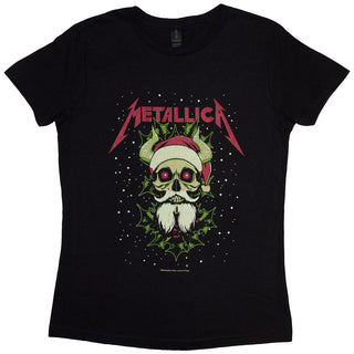 Metallica Ladies T-Shirt: Santa Horns