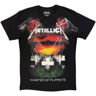 Metallica T-Shirt: Master Of Puppets Jumbo (Black) (Back Print)