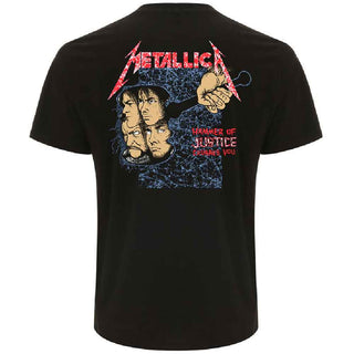 Metallica Unisex T-Shirt: And Justice For All (Original) (Black) (Back Print)