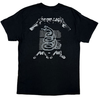 Metallica Unisex T-Shirt: 4 Faces (Black) (Back Print)