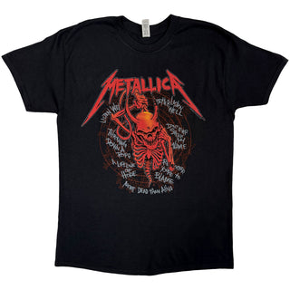 Metallica T-Shirt: Skull Screaming Red 72 Seasons (Back Print)