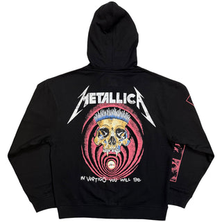 Metallica Zipped Hoodie: In Vertigo (Black) (Back Print)