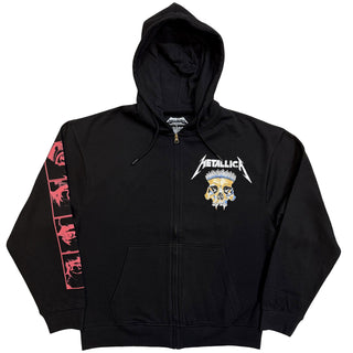 Metallica Zipped Hoodie: In Vertigo (Black) (Back Print)