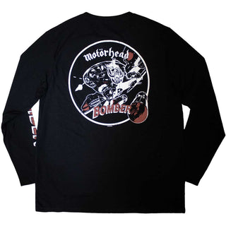 Motorhead Unisex Long Sleeve T-Shirt: Bomber (Black) (Back & Sleeve Print)