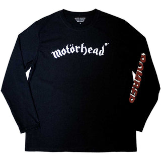 Motorhead Unisex Long Sleeve T-Shirt: Bomber (Black) (Back & Sleeve Print)