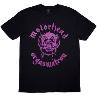 Motorhead Unisex T-Shirt: Orgasmatron Lyric (Black) (Back Print)