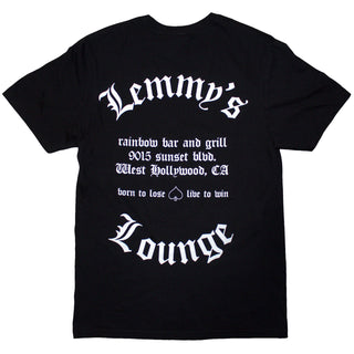 Motorhead T-Shirt: Lemmy's Lounge (Black) (Back Print)