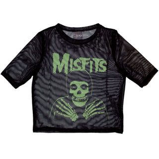 Misfits Ladies Crop Top: Green Hands (Mesh)