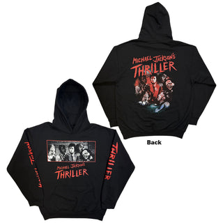Michael Jackson Pullover Hoodie: Thriller Zombies (Black) (Back Print)
