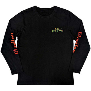 Marilyn Manson Unisex Long Sleeve T-Shirt: Death (Black) (Back & Sleeve Print)