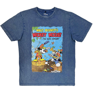 Disney Stone Wash T-Shirt: Mickey The Band Concert (Denim Blue)