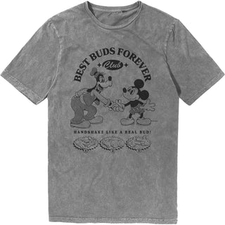 Disney Stone Wash T-Shirt: MM Best Buds Forever Club (Grey)