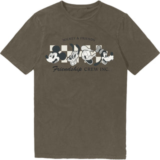 Disney Stone Wash T-Shirt: MM Friendship Crew Inc (Green)