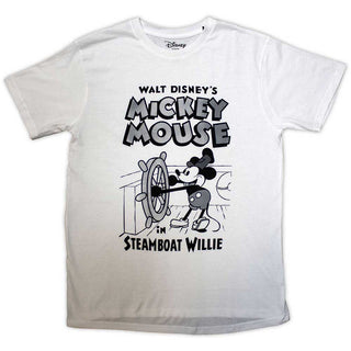 Disney Unisex T-Shirt: Mickey Mouse Steamboat Willie