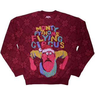 Monty Python Sweatshirt: Flying Circus Grumpy Man (Maroon Red)