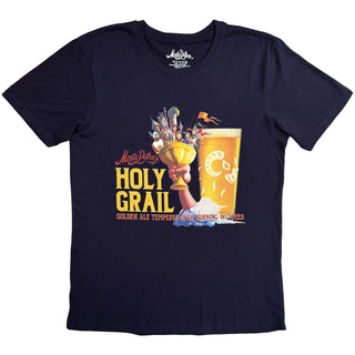 Monty Python T-Shirt: Holy Grail Golden Ale (Navy Blue) (Back Print)