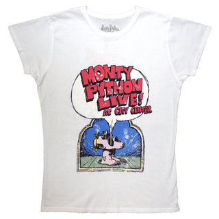 Monty Python Ladies T-Shirt: LIVE At City Centre (White) (Back Print)