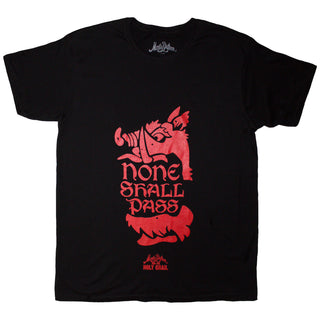 Monty Python T-Shirt: None Shall Pass (Black)