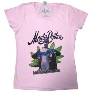 Monty Python Ladies T-Shirt: Proudly (Pink)