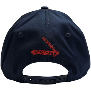 Morrissey Baseball Cap: Old English Logo (Back Print)(Navy Blue)
