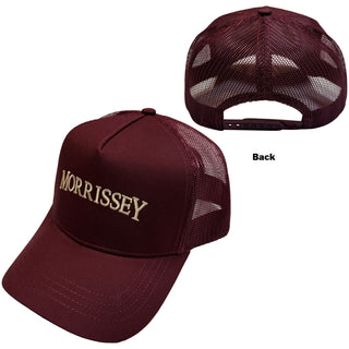Morrissey Mesh Back Cap: Arched Logo (Maroon Red)