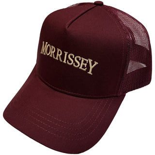 Morrissey Mesh Back Cap: Arched Logo (Maroon Red)
