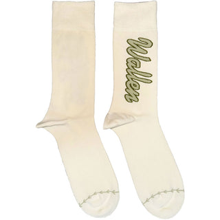 Morgan Wallen Ankle Socks: Green Logo Baseball (Natural)