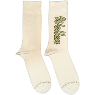Morgan Wallen Ankle Socks: Green Logo Baseball (Natural)