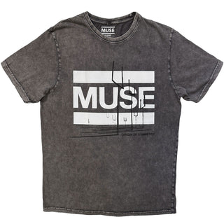 Muse Stone Wash T-Shirt: Origin Of Symmetry (Charcoal Grey)