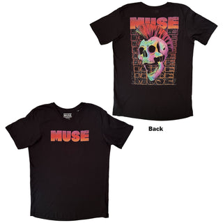 Muse T-Shirt: Punk Skull (Black) (Back Print)