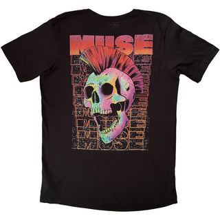 Muse T-Shirt: Punk Skull (Black) (Back Print)