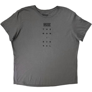 Muse T-Shirt: Logo and Signal (Grey) (Back Print)